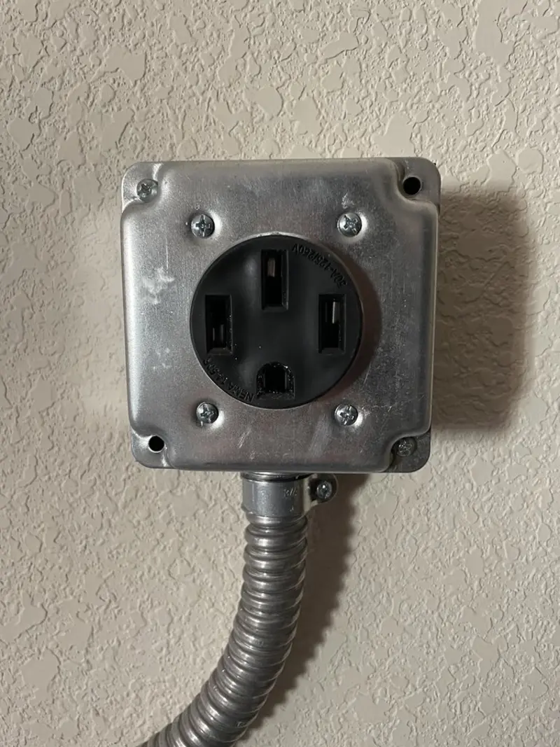 NEMA 14-50 outlet installed for Smart Home Electrical in Adelanto